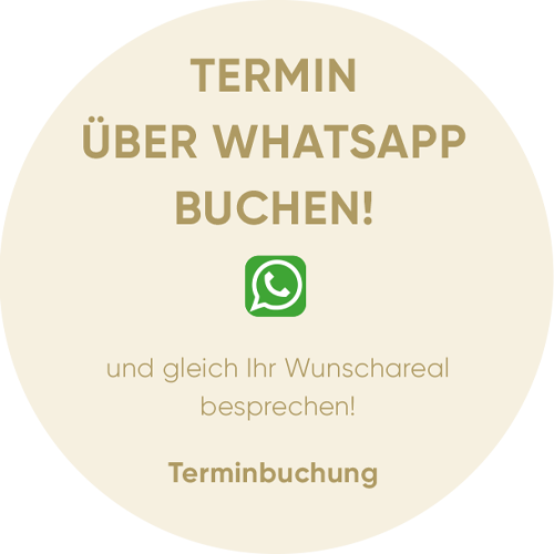 Termin via Whattsapp buchen und Wunschareal aussuchen!